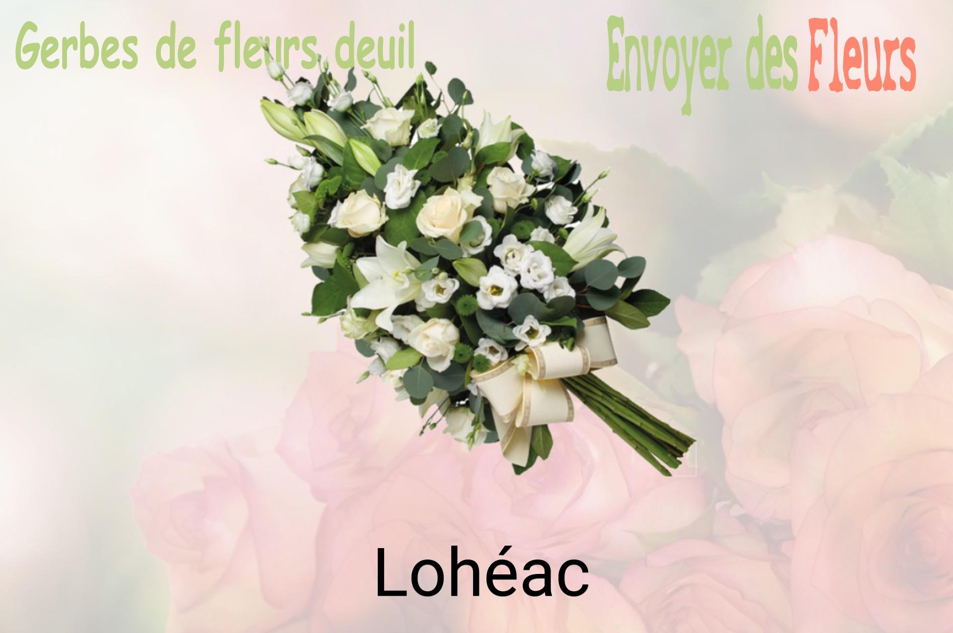 Gerbe de fleurs de deuil livrée à Lohéac